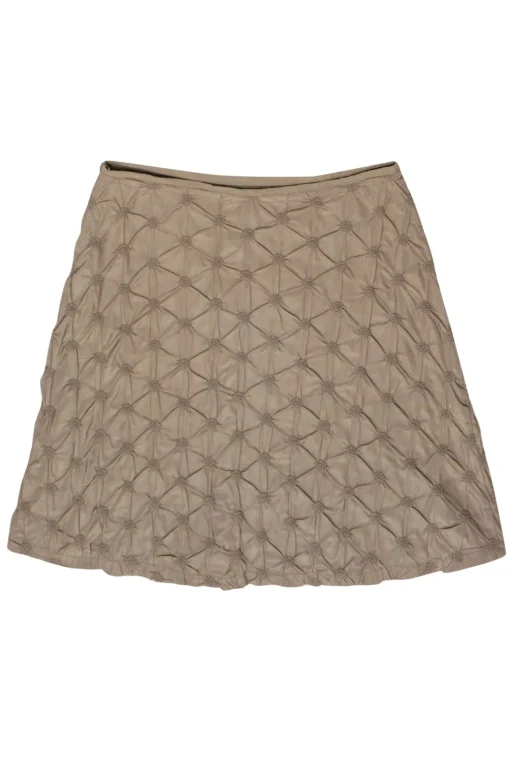Escada Sport - Beige Floral Textured A-Line Skirt Sz 10
