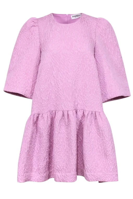 Essentiel Antwerp - Pink Leopard Jacquard Short Sleeve Mini Dress Sz 6