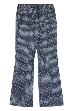 Etcetera - Dark Wash Circle Patterned Wide-Leg Jeans Sz 4