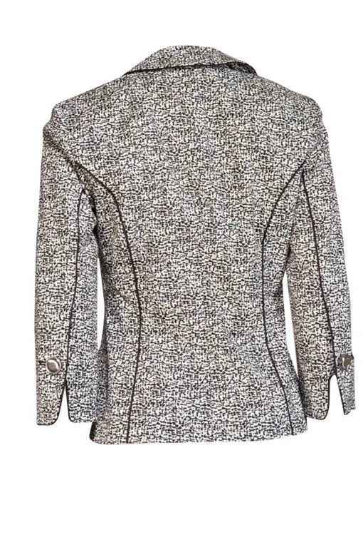 Etcetera - White & Black Splatter Print Blazer Sz 2