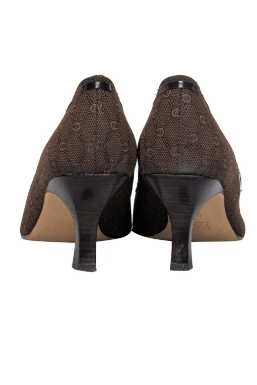 Etienne Aigner - Brown Logo Kitten Heels Sz 6
