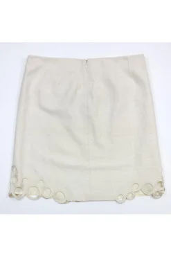 Etro - Ivory Textured Silk Skirt Sz XL