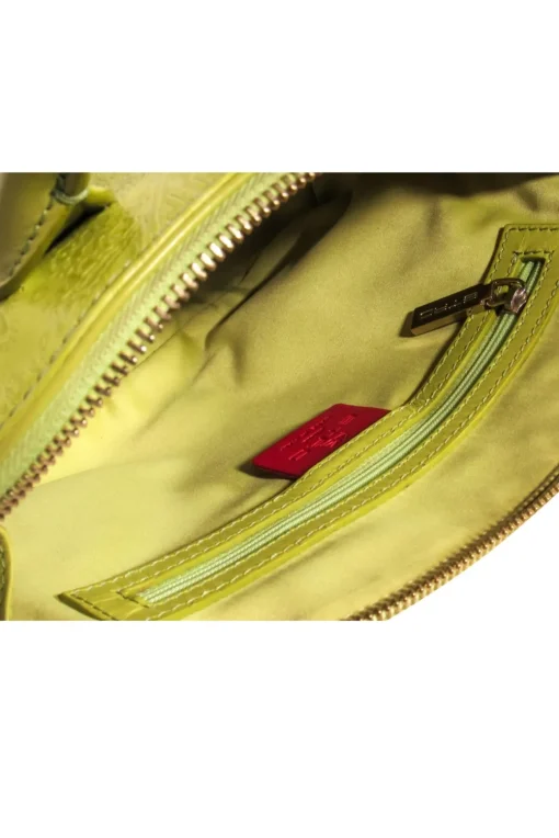 Etro - Lime Green Textured Bowler Handbag
