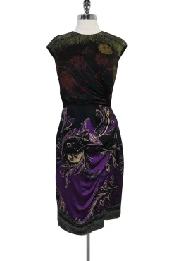Etro - Sleeveless Black Printed Floral Dress Sz 6