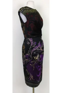 Etro - Sleeveless Black Printed Floral Dress Sz 6