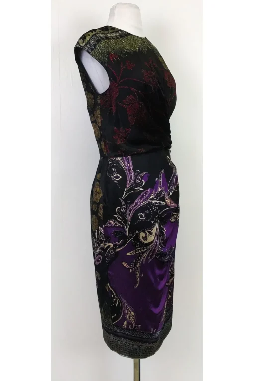 Etro - Sleeveless Black Printed Floral Dress Sz 6