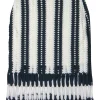 Eva Franco - Navy & White Crochet Midi Skirt w/ Fringed Hem Sz M