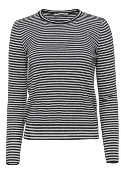 Everlane - White & Black Striped Cashmere Sweater Sz S