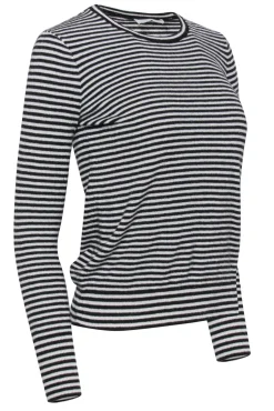 Everlane - White & Black Striped Cashmere Sweater Sz S