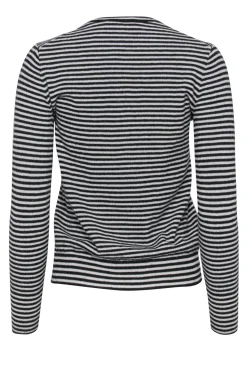 Everlane - White & Black Striped Cashmere Sweater Sz S
