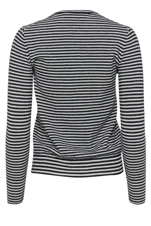 Everlane - White & Black Striped Cashmere Sweater Sz S