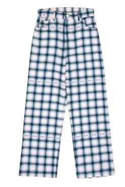 Eytys - Pastel Plaid Wide-Leg Pants Sz L