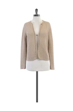 Fabiana Filippi - Tan Cotton Knit Cardigan Sz 8
