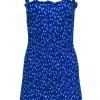 Faithfull the Brand - Blue & White Floral Print Smocked Dress Sz 4