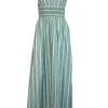 Faithfull the Brand - Green Striped Cotton Maxi Dress Sz 4