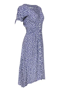 Faithfull the Brand - Light Purple Daisy Print Button-Up Midi Dress Sz 4
