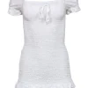 Faithfull the Brand - White Smocked Mini Dress Sz 2