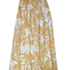 Faithfull the Brand - Yellow & White Smocked Waist Maxi Skirt Sz 4