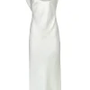 Fame and Partners - Ivory Draped Sleeveless Gown Sz S