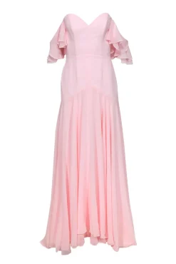 Fame and Partners - Light Pink Off-the-Shoulder Gown Sz 2