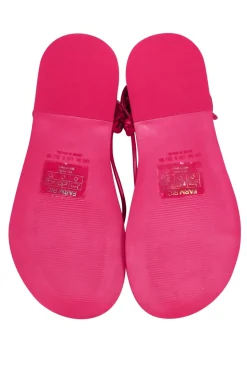 Farm Rio - Dark Pink Lace Up Ankle Tie Sandals Sz 6