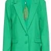 Farm Rio - Green Oversized Cotton Blend Blazer Sz L