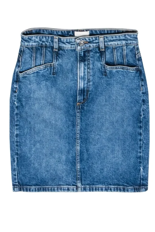 Favorite Daughter - Blue Medium Wash Denim Skirt Sz 6
