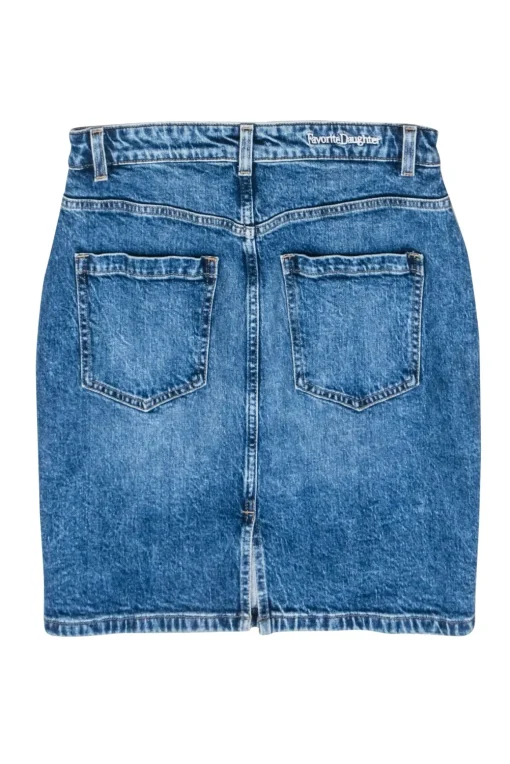 Favorite Daughter - Blue Medium Wash Denim Skirt Sz 6