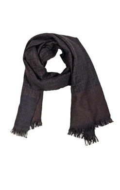 Fendi - Brown & Black Monogram Wool Scarf
