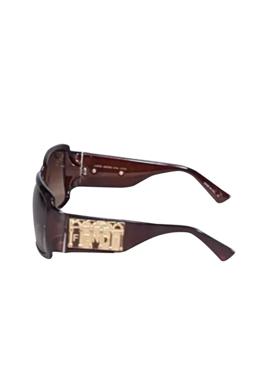 Fendi - Brown Large Logo Sides Sunglasses