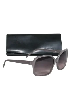Fendi - Grey Oversized Square Sunglasses w/ Ombre Lenses