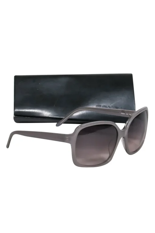Fendi - Grey Oversized Square Sunglasses w/ Ombre Lenses