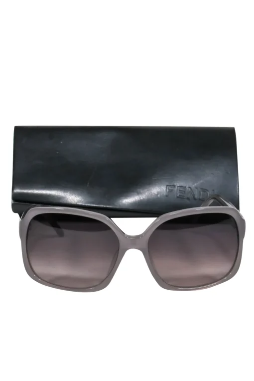 Fendi - Grey Oversized Square Sunglasses w/ Ombre Lenses