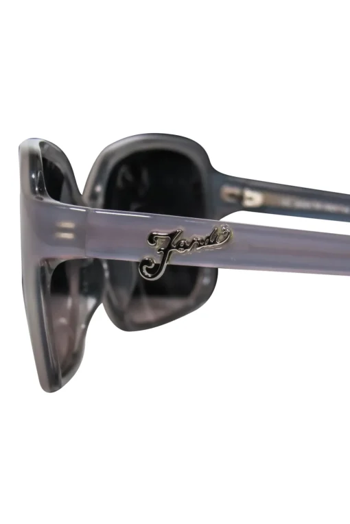 Fendi - Grey Oversized Square Sunglasses w/ Ombre Lenses