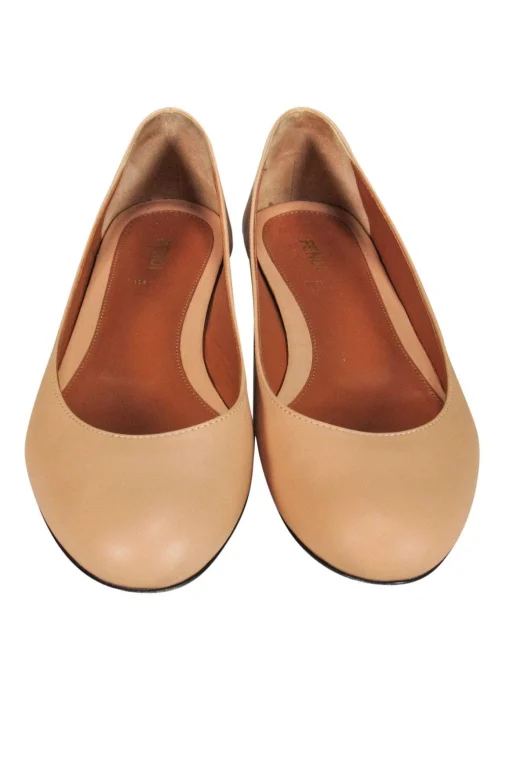 Fendi - Tan Leather Flats Sz 10