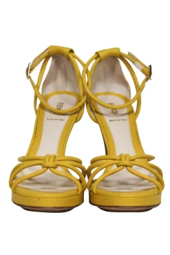 Fendi - Yellow Strappy Heels Sz 8