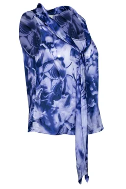 Feraud - Purple Tie Front Top Sz S
