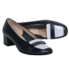 Ferragamo - Black & White Block Heeled Loafers Sz 7.5