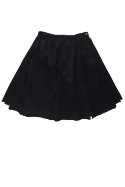 Ferragamo - Black A-Line Silk Skirt Sz 6
