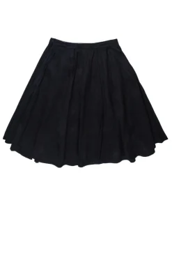Ferragamo - Black A-Line Silk Skirt Sz 6