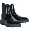 Ferragamo - Black Leather Block Heel Booties Sz 9.5