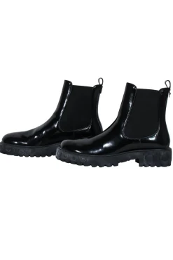 Ferragamo - Black Leather Block Heel Booties Sz 9.5