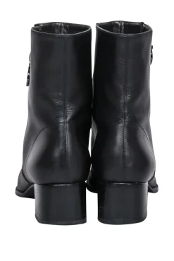 Ferragamo - Black Leather Short Boots Sz 8.5