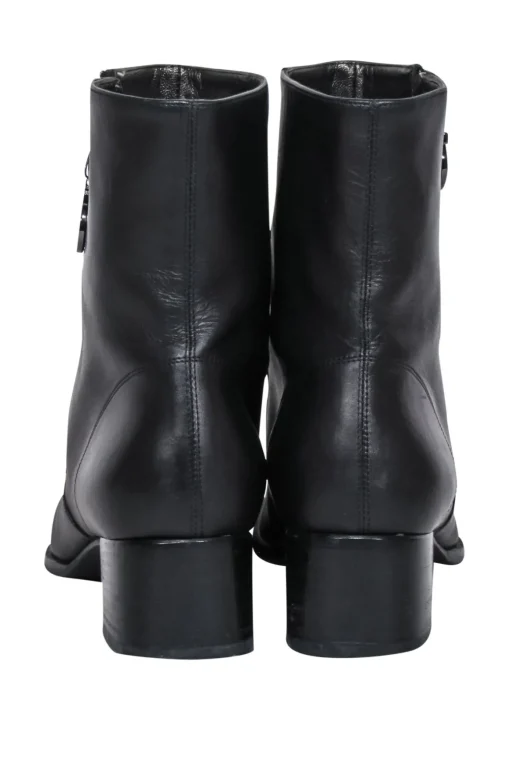 Ferragamo - Black Leather Short Boots Sz 8.5