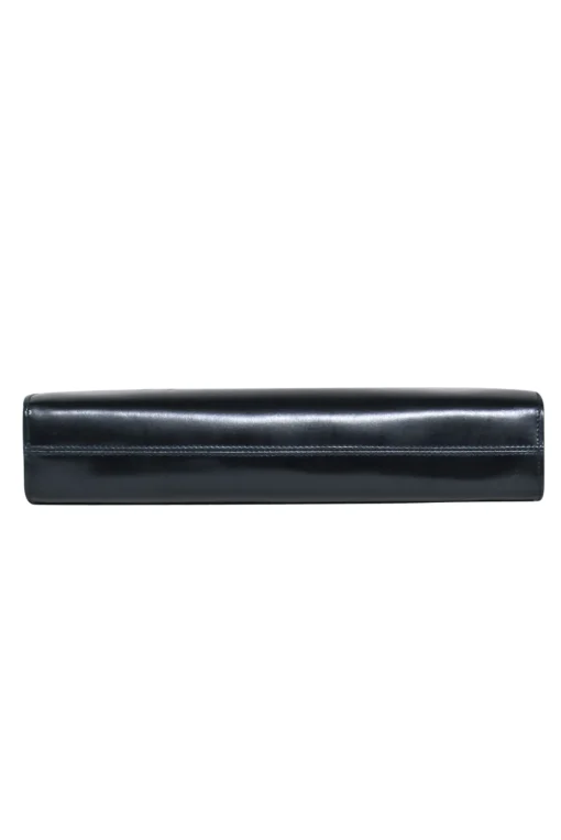 Ferragamo - Black Leather "Dina" Clutch-Style Crossbody w/ Chain Strap