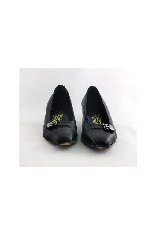 Ferragamo - Black Square Toe Pumps Sz 8