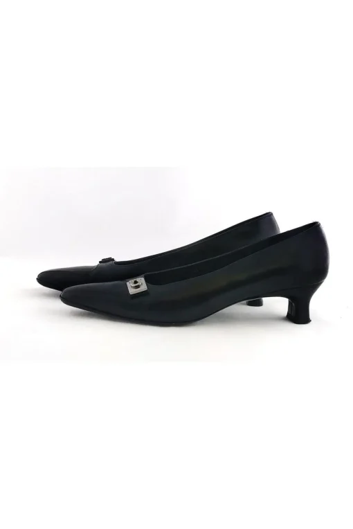 Ferragamo - Black Square Toe Pumps Sz 8
