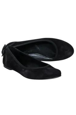 Ferragamo - Black Suede Ballet Flats Sz 7.5