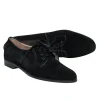 Ferragamo - Black Suede Lace-Up Loafers Sz 8.5