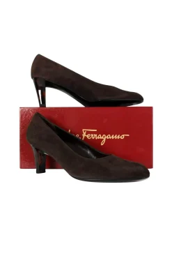 Ferragamo - Brown Suede Pumps Sz 11